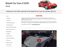 Tablet Screenshot of bolwellcarclubnsw.com